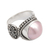 Cultured mabe pearl cocktail ring, 'Purely Pink' - Artisan Crafted Pink Mabe Pearl Cocktail Ring from Bali (image 2c) thumbail