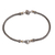 Sterling silver pendant bracelet, 'Bali Dice' - Naga Chain Bracelet Handmade with 925 Silver 18k Gold Accent (image 2b) thumbail