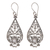 Cultured pearl dangle earrings, 'Filigree Tendrils' - Balinese Cultured Pearl Silver Filigree Handcrafted Earrings thumbail