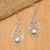 Cultured pearl dangle earrings, 'Filigree Tendrils' - Balinese Cultured Pearl Silver Filigree Handcrafted Earrings