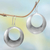 Sterling Silber Ohrringe, "Minimalist Moon" - Moderne minimalistische Ohrringe aus Sterlingsilber