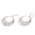 Sterling silver dangle earrings, 'Minimalist Moon' - Modern Minimalist Earrings Handcrafted in Sterling Silver (image 2b) thumbail
