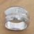 Sterling silver band ring, 'Modern Moonbeams' - Wide Sterling Silver Contemporary Band Ring (image 2) thumbail