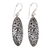 Sterling silver dangle earrings, 'Balinese Floral' - Engraved Sterling Silver Dangle Earrings with Floral Motif thumbail