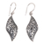 Sterling silver dangle earrings, 'Voluptuous Leaf' - Ornate Leaf Theme Balinese Sterling Silver Artisan Earrings thumbail