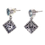 Blue topaz dangle earrings, 'Blue Floral' - Hand Crafted Blue Topaz and Sterling Silver Dangle Earrings (image 2b) thumbail