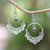 Amethyst dangle earrings, 'Opulence' - Round Amethyst Dangle Earrings in Sterling Silver (image 2) thumbail