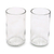 Vasos Reciclados, (par) - Vasos transparentes reciclados hechos a mano artesanalmente (par)