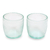 Small recycled juice glasses, 'Frozen' (pair) - Small Handmade Balinese Recycled Drinking Glasses (Pair)