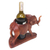 Wood wine bottle holder, 'Sumatran Elephant' - Hand Carved Suar Wood Elephant Wine Bottle Holder (image p259217) thumbail