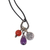 Amethyst and carnelian pendant necklace, 'Banyan Tree' - Multigem Stamped Sterling Silver Banyan Tree Cord Necklace thumbail