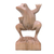 Wood sculpture, 'Dancing Frog' - Whimsical Artisan Carved Balinese Dancing Frog (image 2a) thumbail