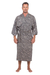 Men's cotton batik robe, 'Bedeg' - 100% Cotton Artisan Batik Robe (image 2a) thumbail