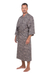 Men's cotton batik robe, 'Bedeg' - 100% Cotton Artisan Batik Robe (image 2d) thumbail