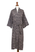 Men's cotton batik robe, 'Bedeg' - 100% Cotton Artisan Batik Robe (image 2e) thumbail
