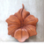 Reliefplatte aus Holz - Balinesische handgeschnitzte Hibiskusblüten-Holzreliefplatte