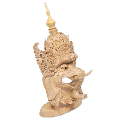 Holzmaske - Handgeschnitzte Ganesha-Maske aus Bali