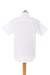 Men's cotton shirt, 'Military White' - Mens Safari Style 100% White Cotton Short Sleeve Cotton Shir (image 2c) thumbail