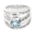 Blue topaz cocktail ring, 'Sparkling Pool' - Blue Topaz Handcrafted Sterling Silver Ring from Bali (image 2a) thumbail