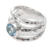 Blue topaz cocktail ring, 'Sparkling Pool' - Blue Topaz Handcrafted Sterling Silver Ring from Bali (image 2b) thumbail