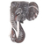 Wood mask, 'Elephant Head' - Hand Carved Wood Wall Mask Elephant from Indonesia
