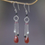 Multi-gemstone waterfall earrings, 'Jeweled Drizzle' - Handmade Multi-Gemstone Sterling Silver Waterfall Earrings (image 2) thumbail