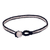 Sterling silver beaded bracelet, 'Black Moonlight Path' - Hand Knotted Black Bracelet with Sterling Silver Beads thumbail
