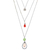 Multi-gemstone pendant necklace, 'Harmonious Colors' - Multi-Pendant Necklace with Peridot Aventurine and Pearl thumbail