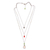 Multi-gemstone pendant necklace, 'Harmonious Colors' - Multi-Pendant Necklace with Peridot Aventurine and Pearl (image 2b) thumbail