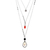 Multi-gemstone cultured pearl pendant necklace, 'Triple-Layered Joy' - Multigem Cultured Pearl Onyx Pendant Necklace Indonesia thumbail