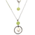 Multi-gemstone pendant necklace, 'Green Rain' - Cultured Pearl Chalcedony Pendant Necklace from Indonesia thumbail