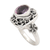 Amethyst cocktail ring, 'Orchids and Frangipani' - Sterling Silver Balinese Floral Cocktail Ring with Amethyst thumbail