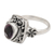 Amethyst cocktail ring, 'Orchids and Frangipani' - Sterling Silver Balinese Floral Cocktail Ring with Amethyst (image 2d) thumbail