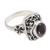 Amethyst cocktail ring, 'Orchids and Frangipani' - Sterling Silver Balinese Floral Cocktail Ring with Amethyst (image 2e) thumbail