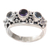 Amethyst and blue topaz cocktail ring, 'Seminyak Blossoms' - Amethyst and Blue Topaz Sterling Silver Floral Ring thumbail