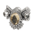 Citrine and blue topaz cocktail ring, 'Golden Eagle' - Sterling Silver Eagle Theme Ring with Citrine and Blue Topaz (image 2a) thumbail