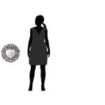 Wall mirror, 'Black Frangipani Heart' - Suar Wood Hand Carved Heart Shaped Floral Wall Mirror