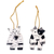 Wood ornaments, 'Zebra and Cow' (pair) - Balinese Hand Crafted Wood Zebra and Cow Ornaments (Pair) thumbail