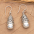 Cultured pearl dangle earrings, 'Bells of Bali' - Balinese Cultured Pearl Earrings in Sterling Silver (image 2b) thumbail