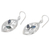 Rainbow moonstone dangle earrings, 'Paradise Leaves' - 925 Sterling Silver Leaf Earrings with Rainbow Moonstone (image 2b) thumbail
