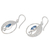 Blue topaz dangle earrings, 'Silver Chili' - Artisan Crafted Blue Topaz and Sterling Silver Earrings