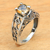 Citrine cocktail ring, 'Sun Goddess Temple' - Balinese Silver Lattice Handcrafted Citrine Cocktail Ring (image 2) thumbail