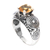Citrine solitaire ring, 'Golden Moonlight' - Balinese Artisan Crafted Silver and Citrine Solitaire Ring