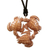Bone and leather pendant necklace, 'Happy Turtle' - Hand Crafted Turtle Pendant on Leather Cord Necklace