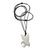 Cow bone and leather pendant necklace, 'Catch the Wind I' - Artisan Crafted Leather Necklace with Eagle Pendant thumbail