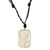 Halskette mit Anhänger aus Knochen und Leder - Kunsthandwerklich gefertigte Jungfrau-Maria-Medaillon-Halskette