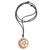 Bone and leather pendant necklace, 'Celtic Moon Star' - Hand Carved Moon and Star Necklace in Leather and Bone (image 2b) thumbail