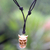 Bone and leather necklace, 'Demon King' - Handmade Cow Bone and Leather Devil Skull Necklace from Bali (image 2) thumbail