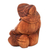 Wood sculpture, 'Happy Buddha in a Hat' - Tropical Balinese Laughing Buddha Wood Sculpture (image 2d) thumbail