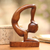 Holzskulptur - Yoga-Skulptur aus Holz
